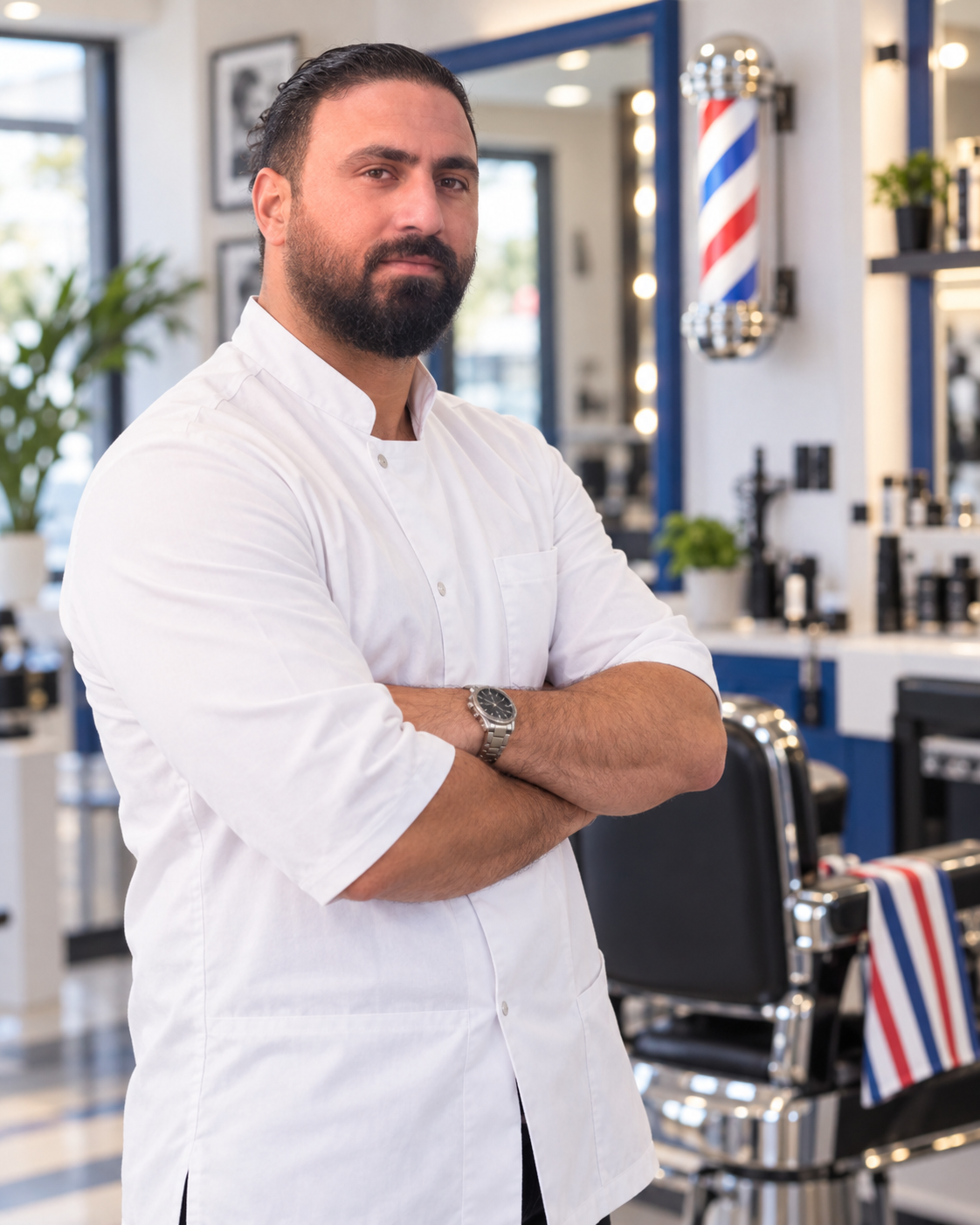 Farid, owner and master barber